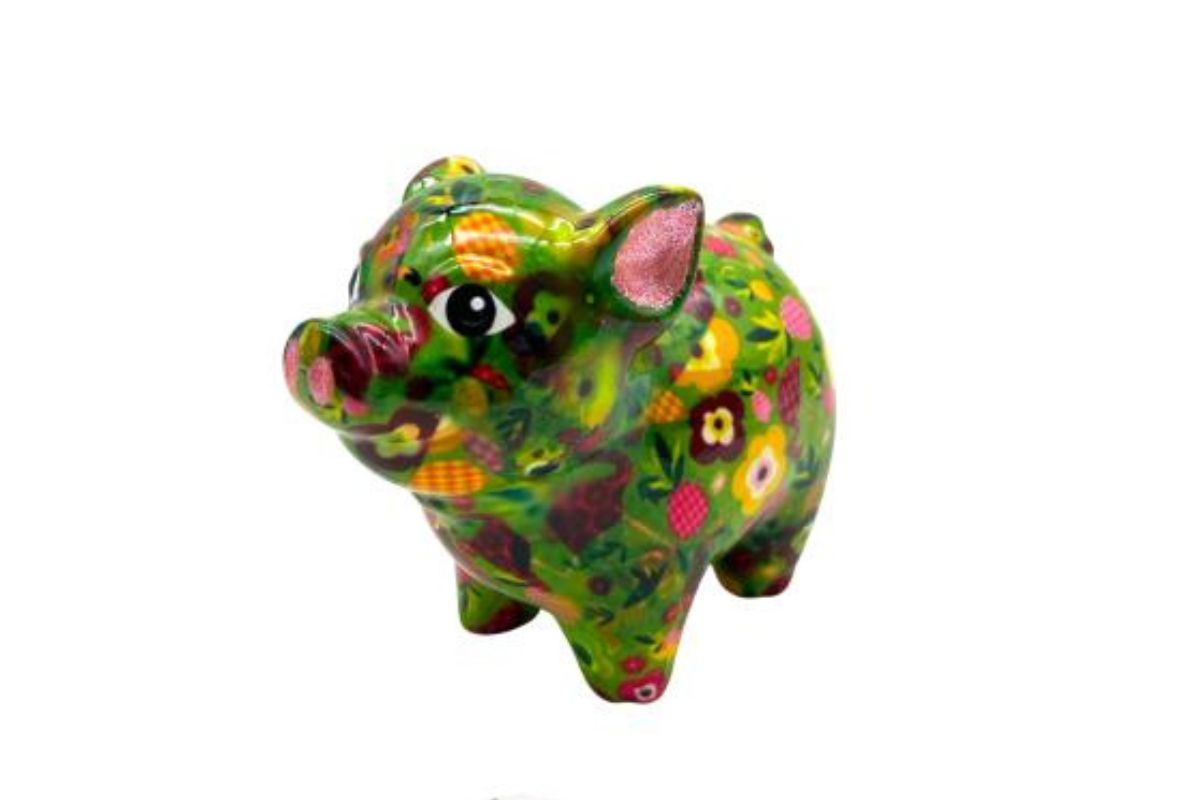Pomme Pidou Spardose Spartier Money Bank Schwein Farm Green Design S