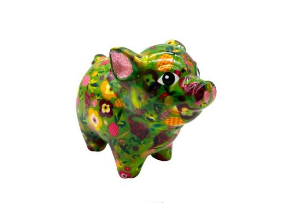 Pomme Pidou Spardose Spartier Money Bank Schwein Farm Green Design S