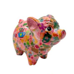 Pomme Pidou Spardose Spartier Money Bank Schwein Farm Rosa Design S