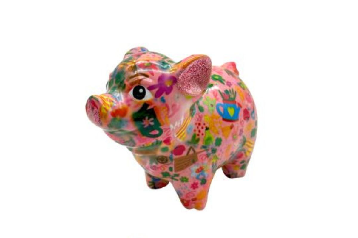 Pomme Pidou Spardose Spartier Money Bank Schwein Farm Rosa Design S
