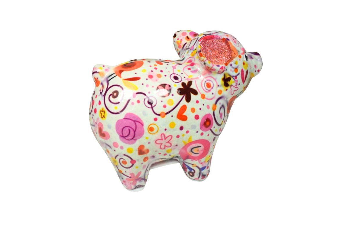 Pomme Pidou Spardose Spartier Money Bank Schwein Farm White Design S