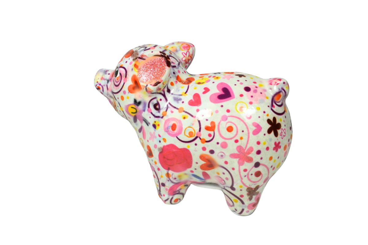 Pomme Pidou Spardose Spartier Money Bank Schwein Farm White Design S