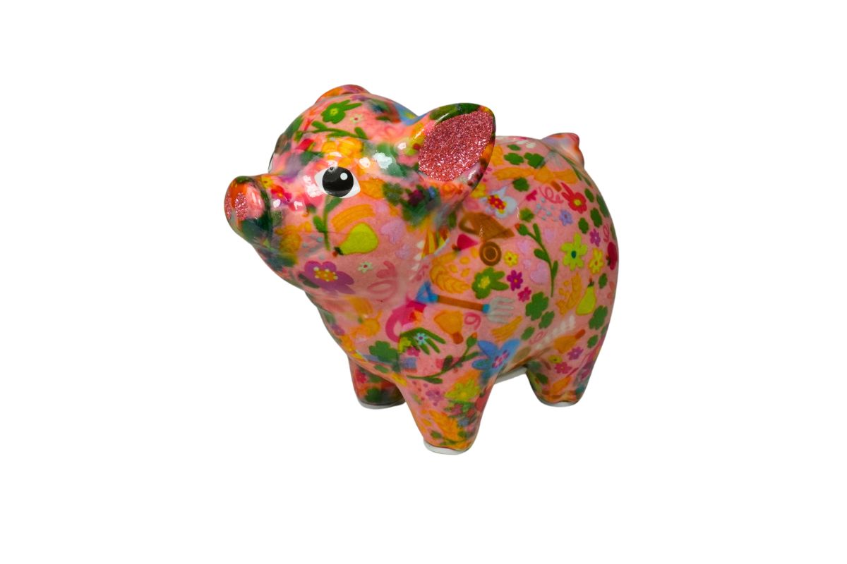 Pomme Pidou Spardose Spartier Money Bank Schwein Farm Rosa Design S