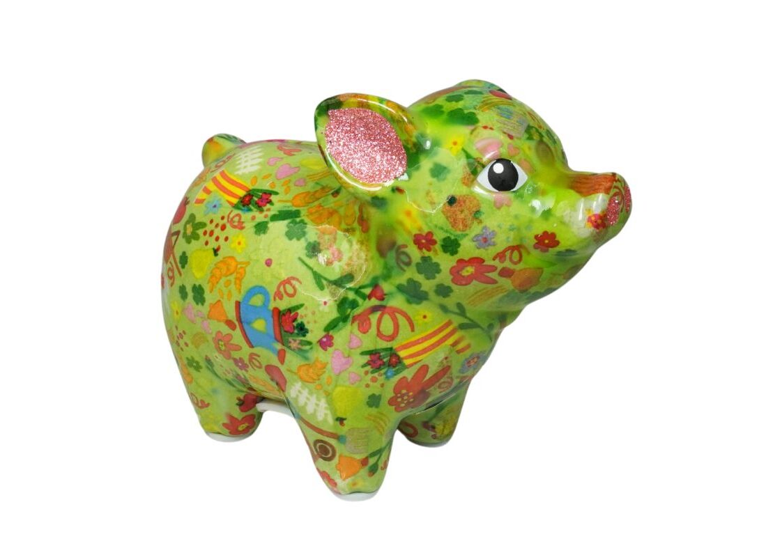 Pomme Pidou Spardose Spartier Money Bank Schwein Farm Green Design S