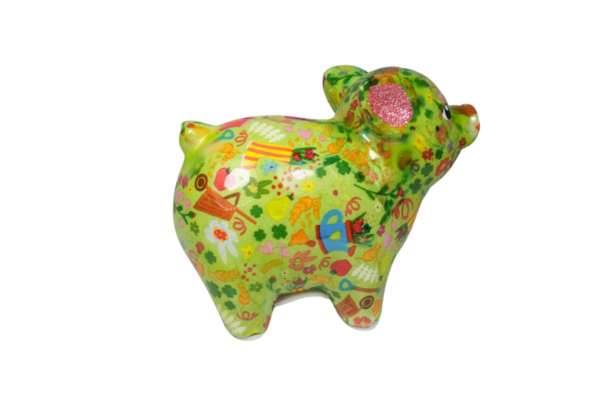 Pomme Pidou Spardose Spartier Money Bank Schwein Farm Green Design S