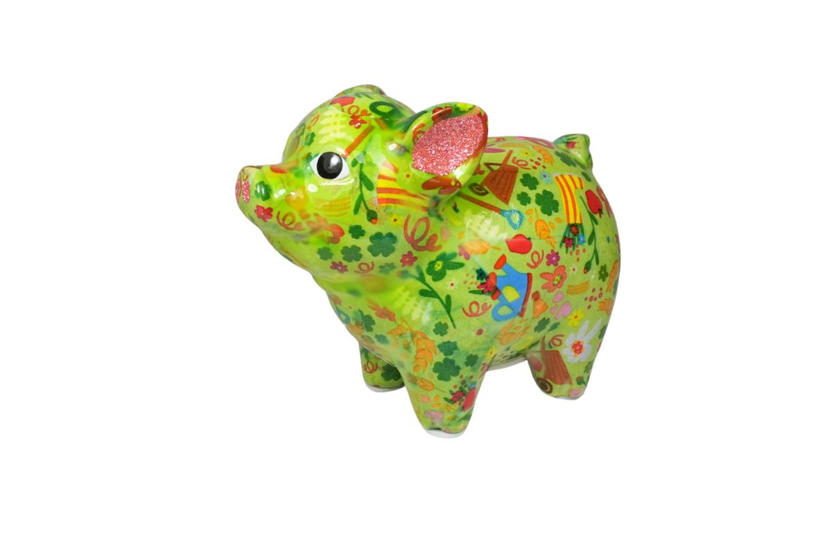 Pomme Pidou Spardose Spartier Money Bank Schwein Farm Green Design S