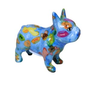 Pomme Pidou Spardose Spartier Money Bank Franz. Bulldogge Jack Blue Design S