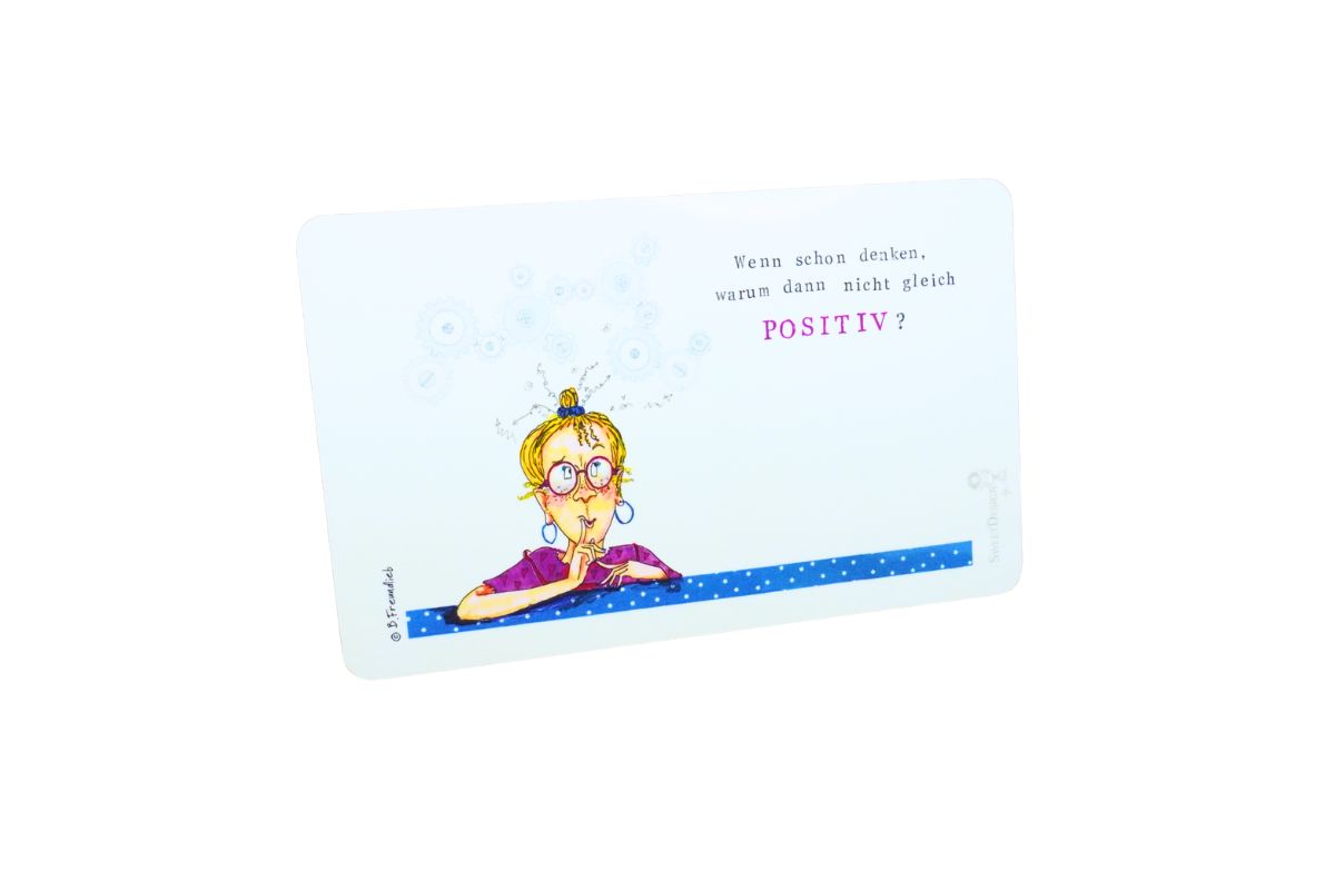 Frühstücksbrettchen SweetDesign by Nala "Wenn schon denken, warum dann nicht gleich POSITIV?"