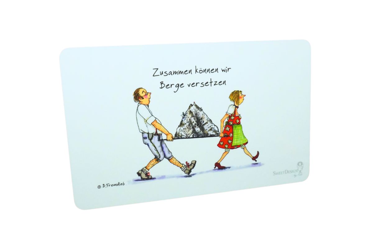 Frühstücksbrettchen SweetDesign by Nala "Zusammen können wir Berge versetzen"