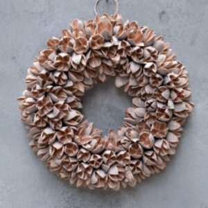 Couronne Dekokranz Wandkranz Naturkranz Handarbeit Bakuli Wreath Old Pink 30cm∅