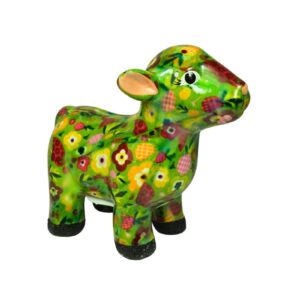 Pomme Pidou Spardose Spartier Money Bank Schaf Farm Green Flower Design S