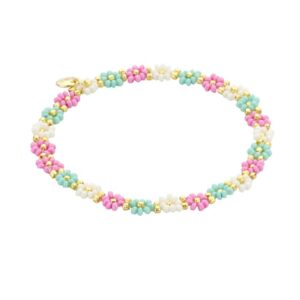 Biba Armband Crystal Blümchen 3mm Ø Summer Flower Biba Anhänger Gold