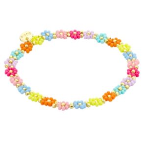 Biba Armband Crystal Blümchen 3mm Ø Power Flower Biba Anhänger Gold