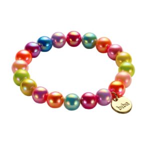 Biba Armband Polymer Perlen 10mm Ø Ice Bonbon Biba Anhänger Gold