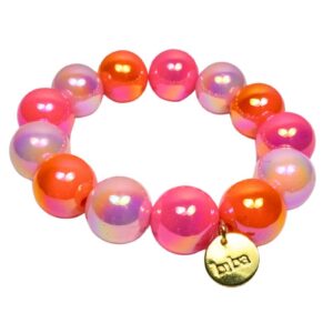 Biba Armband Polymer Perlen 16mm Ø New Summer Biba Anhänger Gold