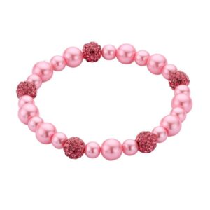 Biba Armband Metall Perlen 6-8mm Ø Rosa Silber Biba Anhänger
