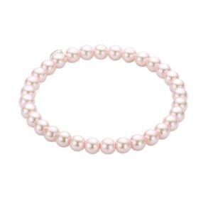 Biba Armband Polymer Perlen 8mm Ø Sweet Rose Biba Anhänger Silber