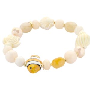 Biba Armband Glas Perlen Summer Time Mix Biba Anhänger Gold