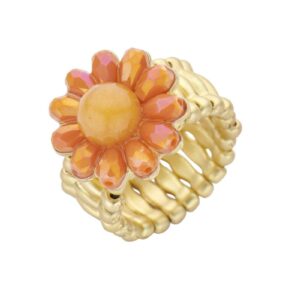 Biba Ring Flower Love Orange Sommer Schmuck