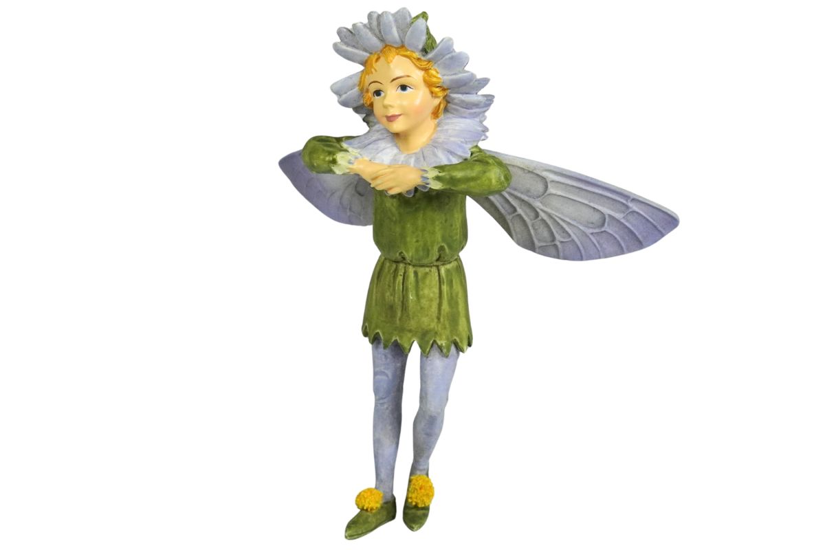 Flower Fairies Dekofigur Aster Michaelmas Daisy Fairy Deko Blumenkind Elfe Stab