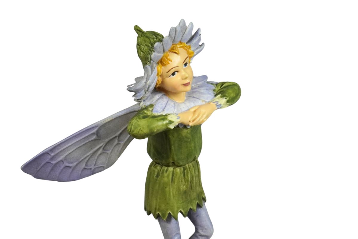 Flower Fairies Dekofigur Aster Michaelmas Daisy Fairy Deko Blumenkind Elfe Stab