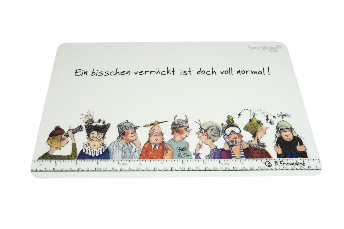Frühstücksbrettchen SweetDesign by Nala "Ein bisschen verrückt ist doch voll normal!"