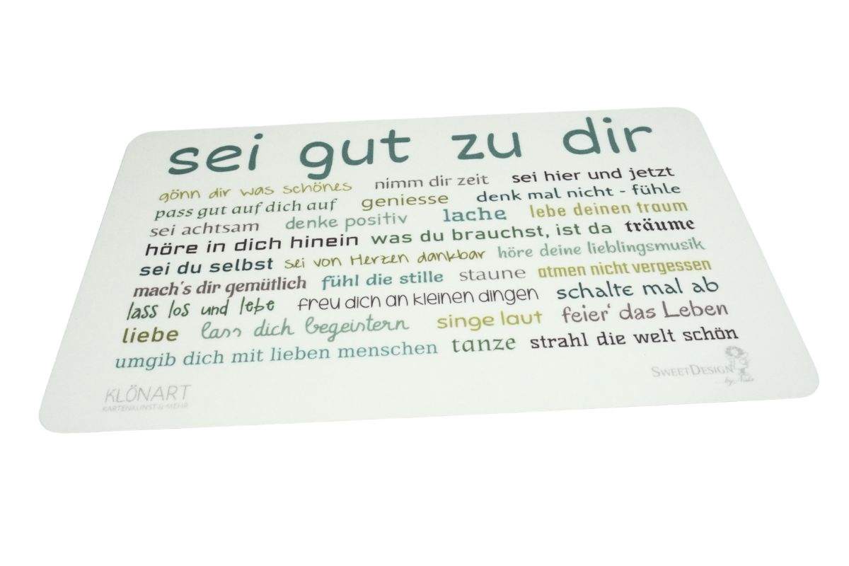Frühstücksbrettchen SweetDesign by Nala "Sei gut zu Dir!"