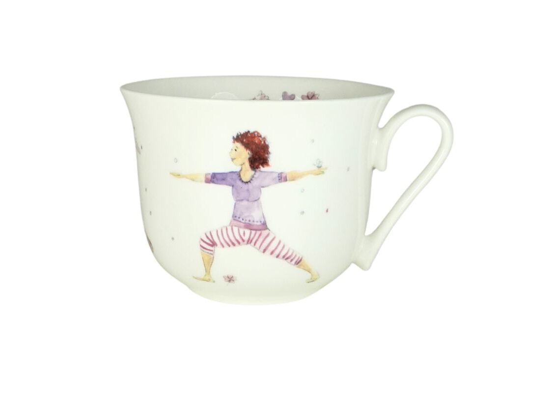 Porzellantasse „Kleine Auszeit“ – Yogatasse aus Brillant-Porzellan | Karin Tauer