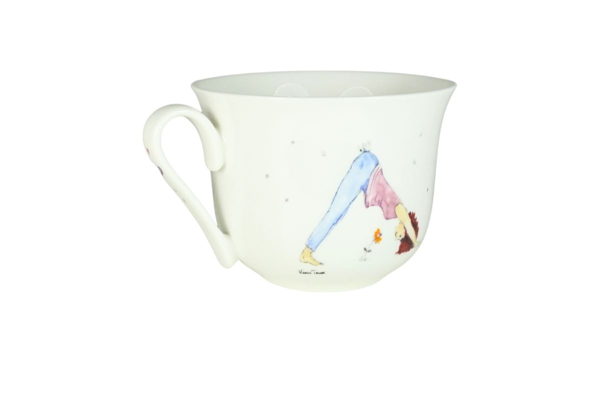 Porzellantasse „Kleine Auszeit“ – Yogatasse aus Brillant-Porzellan | Karin Tauer