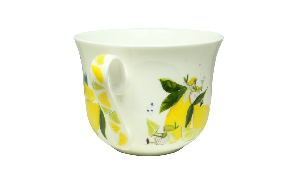 Porzellantasse „Fresh Lemons“ – Lieblingstasse Brillant-Porzellan | Silke Leffler