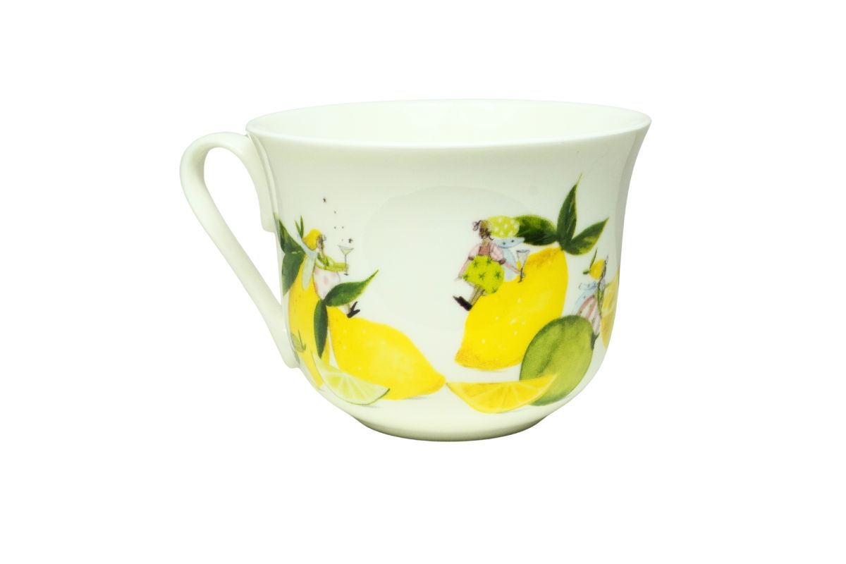 Porzellantasse „Fresh Lemons“ – Lieblingstasse Brillant-Porzellan | Silke Leffler