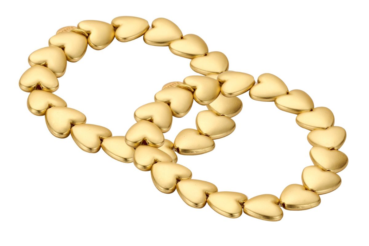 Biba Armband „Herzen“ – Goldfarbig & Matt
