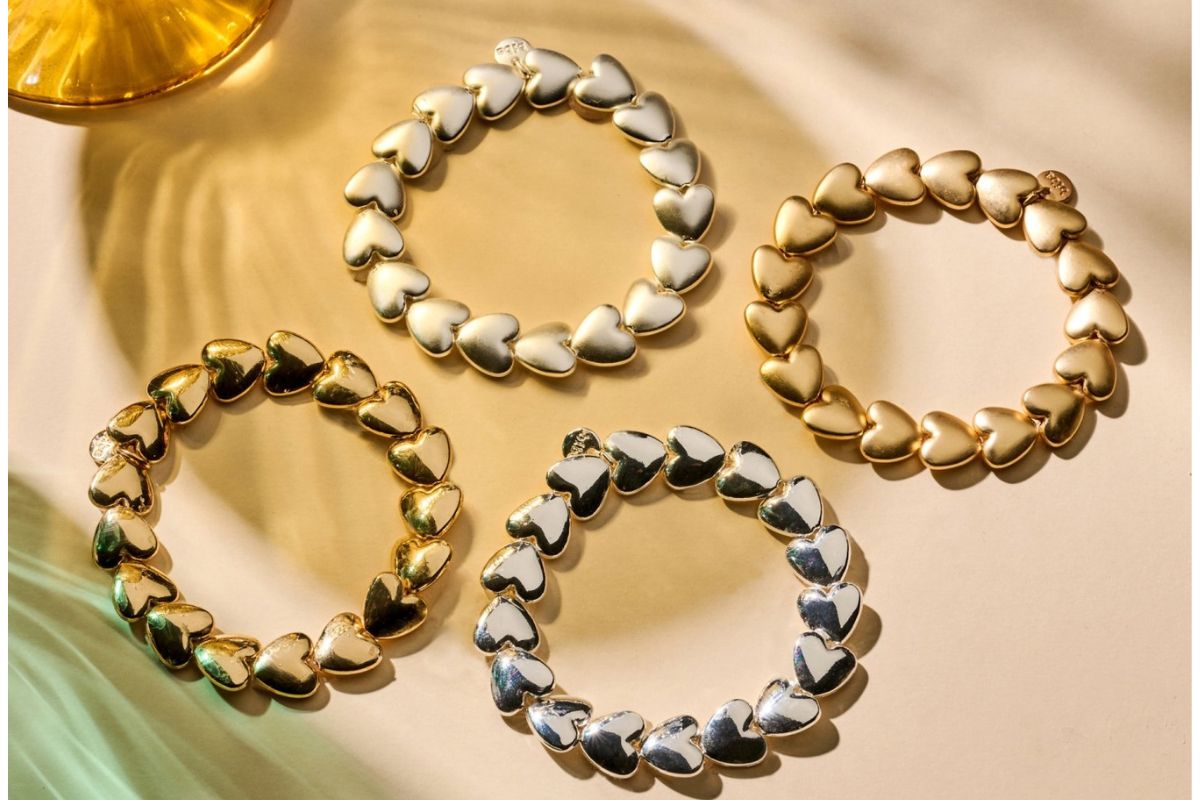 Biba Armband „Herzen“ – Goldfarbig & Matt