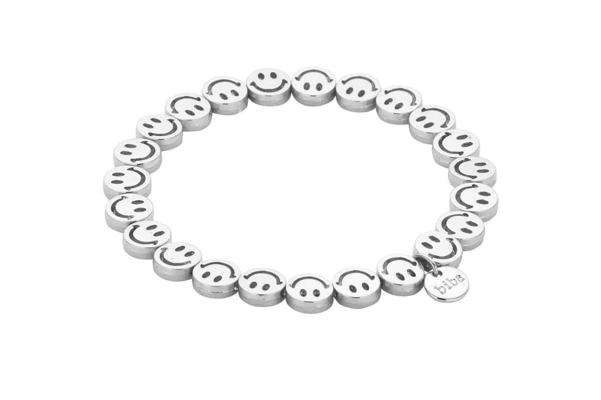 Biba Armband „Smileys“–Silber Fröhlicher Schmuck mit Biba Anhänger