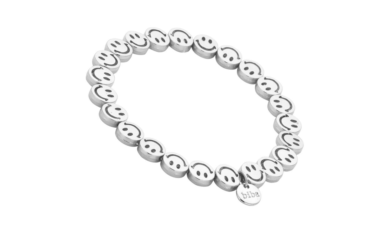 Biba Armband „Smileys“–Silber Fröhlicher Schmuck mit Biba Anhänger