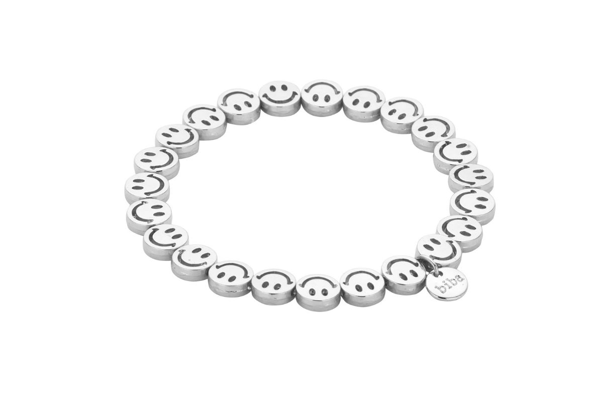 Biba Armband „Smileys“–Silber Fröhlicher Schmuck mit Biba Anhänger