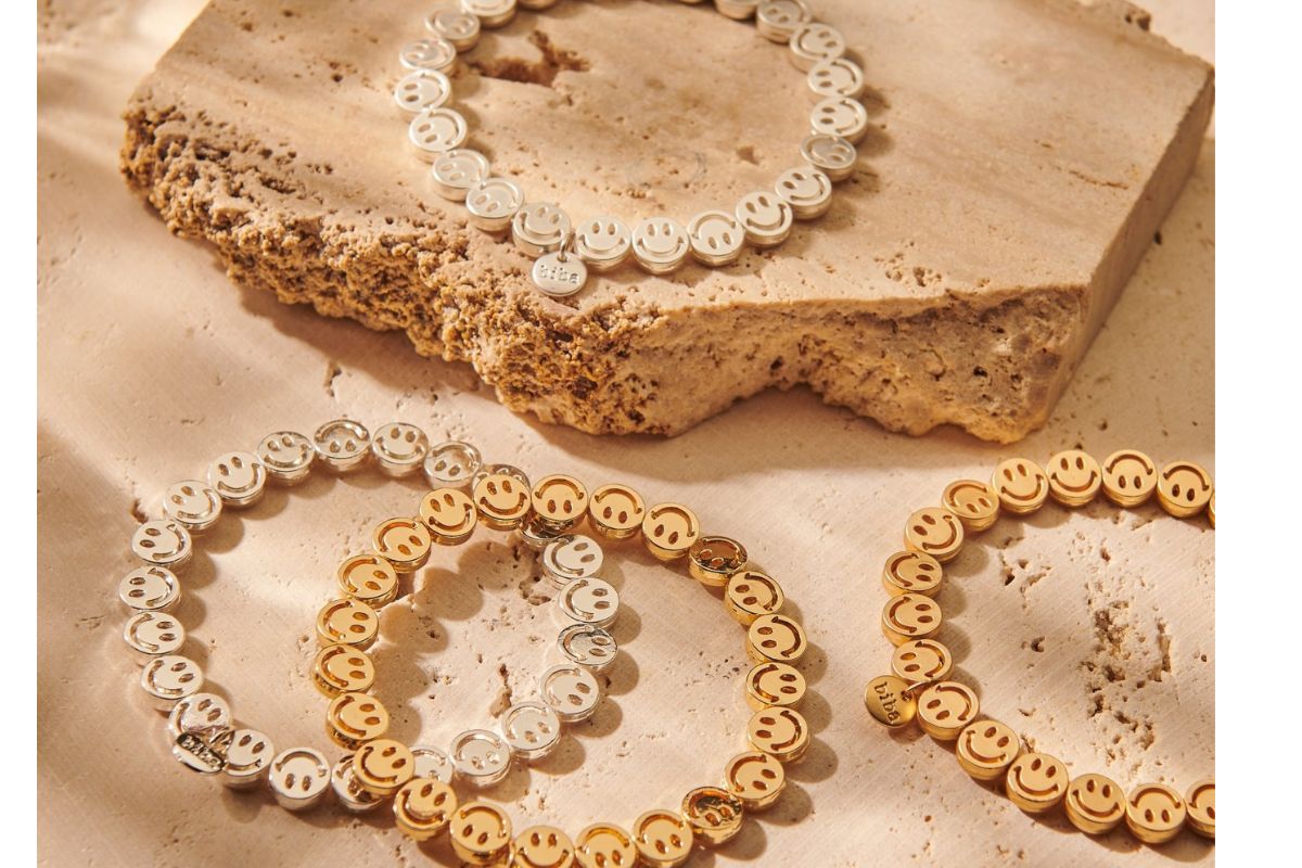 Biba Armband „Smileys“–Silber Fröhlicher Schmuck mit Biba Anhänger