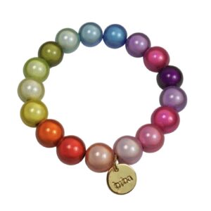 Biba Armband „Nice Colors“– Polymer Perlen 12mm Ø | Biba Anhänger Gold